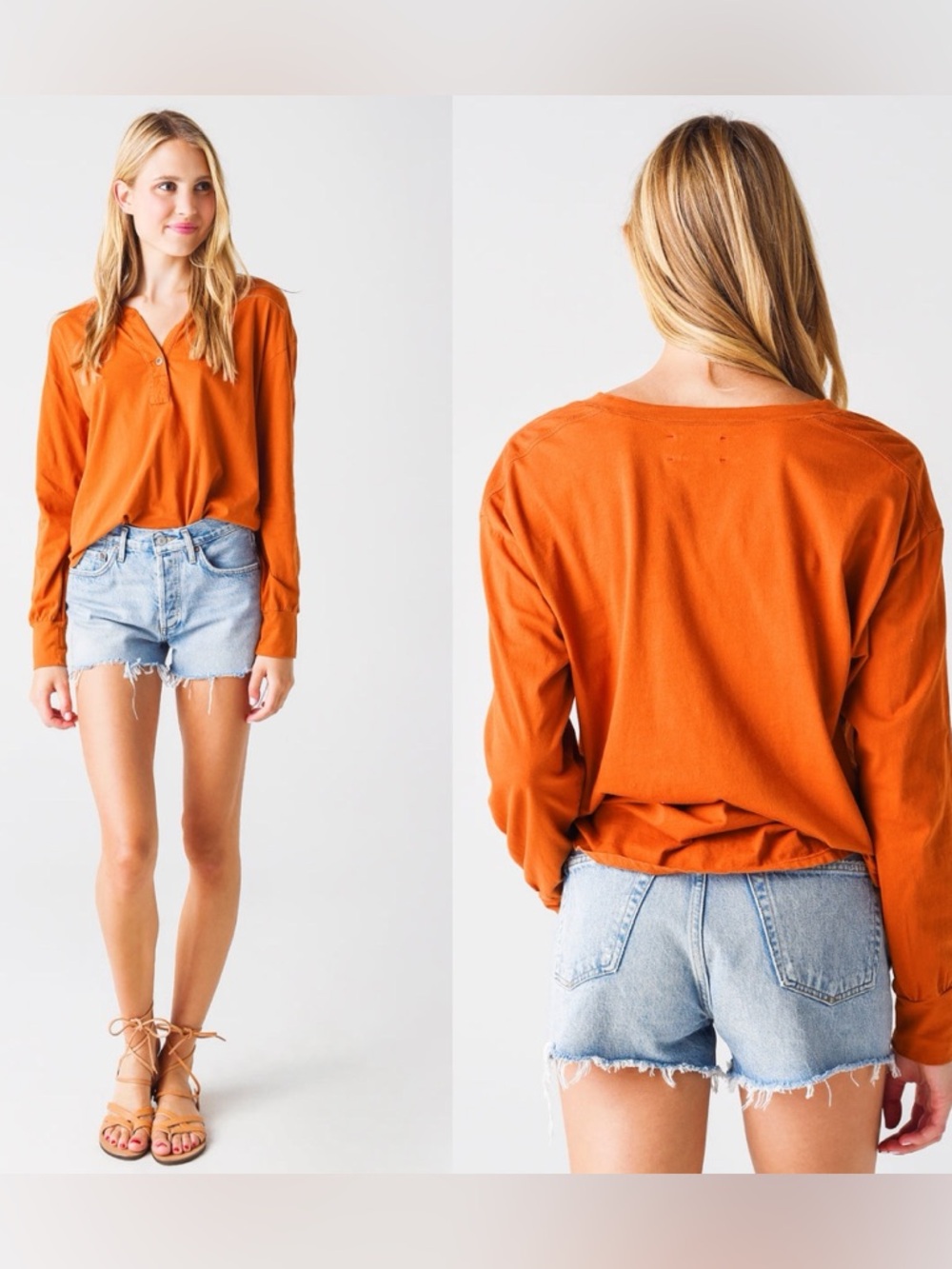 XiRENA Brook Long Sleeve Top in Rust size XS